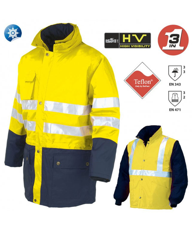 Scurta reflectorizanta de iarna VALDIEZZA 3IN1, 100% poliester Oxford 300D