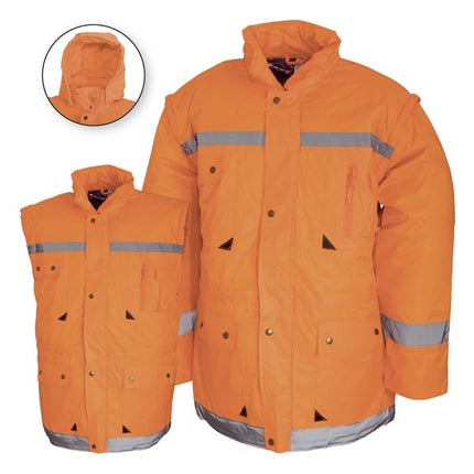 Scurta reflectorizanta vatuita de iarna Renania LONDON 2IN1, 100% nailon, impermeabila