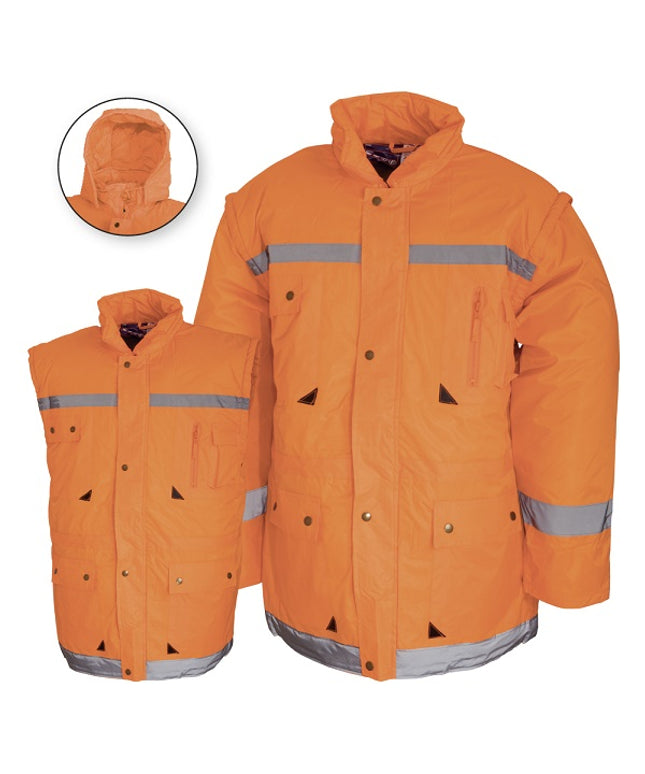 Scurta reflectorizanta vatuita de iarna Renania LONDON 2IN1, 100% nailon, impermeabila