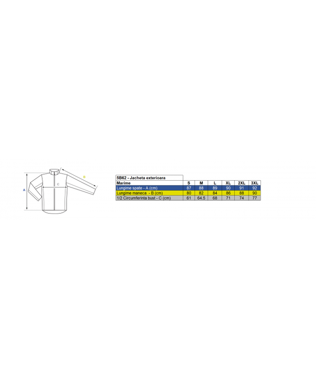 Scurta reflectorizanta vatuita de iarna Renania SWEDEN 3IN1, 100% PES Oxford, impermeabila