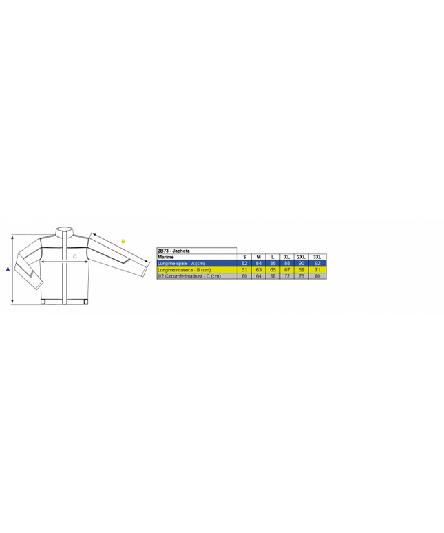 Costum salopeta cu pieptar de iarna cu benzi reflectorizante Renania PRAG PILZEN, tercot 65/35