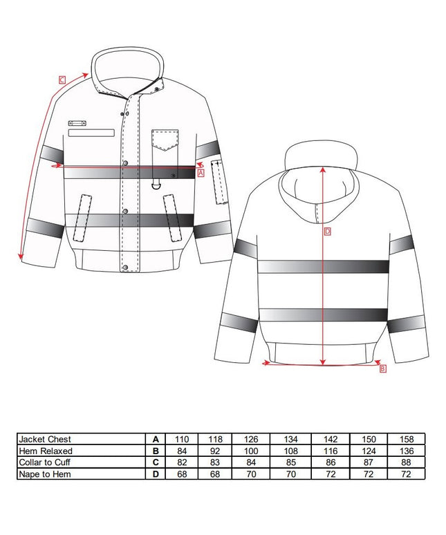 Scurta vatuita de iarna Portwest IONA LITE S434, cu benzi reflectorizante, 100% poliester, 190g
