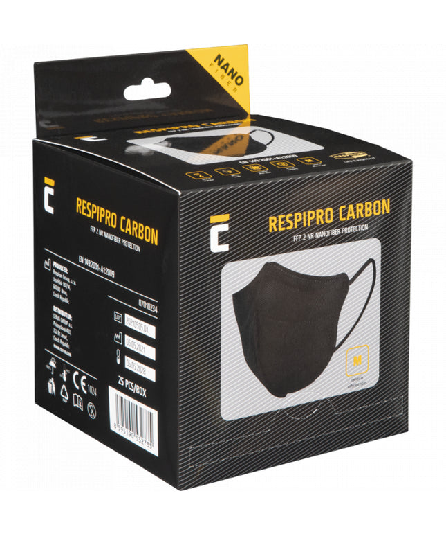 Semimasca de protectie Cerva RESPIPRO CARBON FFP2, carbon activ pentru mirosuri neplacute, 25buc