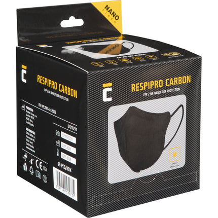 Semimasca de protectie Cerva RESPIPRO CARBON FFP2, carbon activ pentru mirosuri neplacute, 25buc