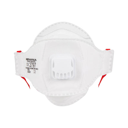 Semimasca de protectie cu supapa FFP3 Renania, pliata, ambalata individual