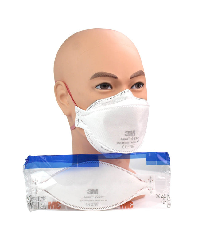 Semimasca fara supapa FFP3 3M 9330+ AURA, pliata