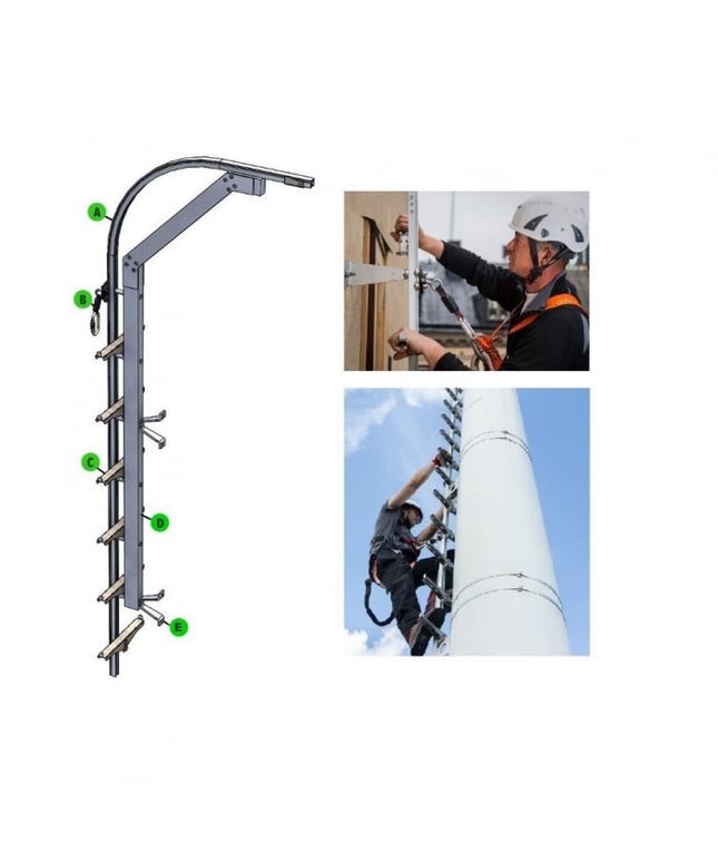 Sistem de asigurare Vertiqual SECURAIL VERTICAL, scara de acces