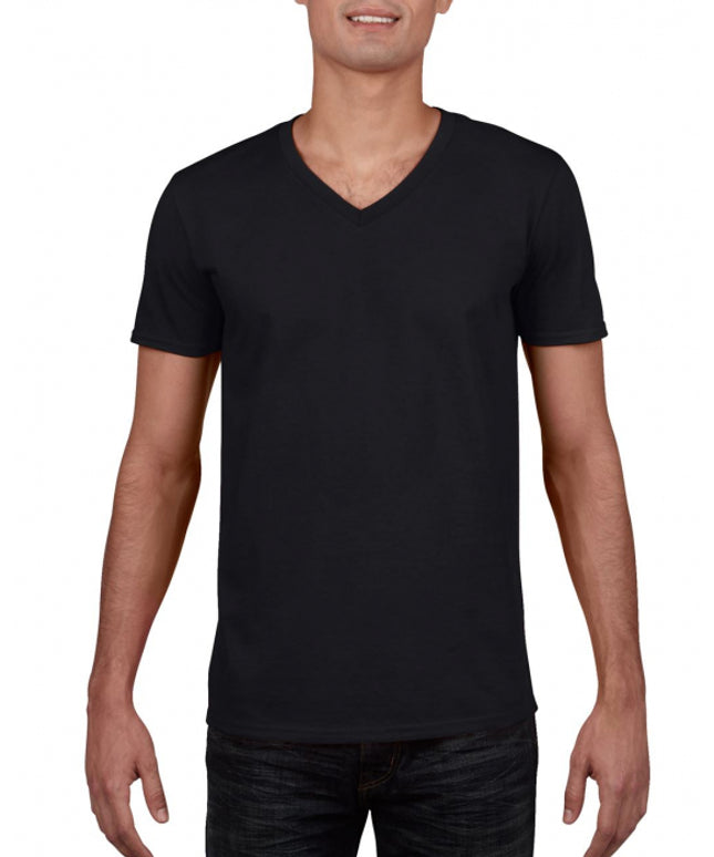 Tricou clasic Gildan GI64V00 SOFTSTYLE V-NECK, 100% bumbac, 153 gr/mp