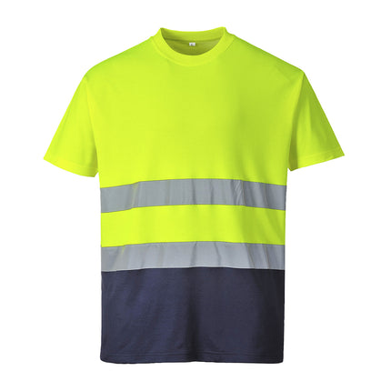 Tricou clasic reflectorizant Portwest BUMBAC CONFORT S173, bicolor, 55% bumbac, 45% poliester, 175 gr/mp