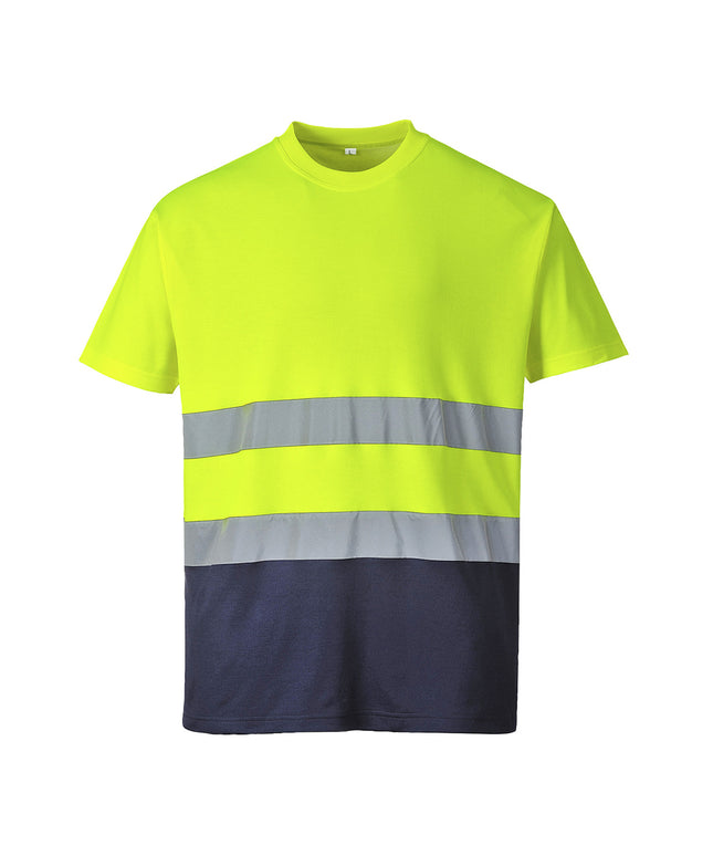 Tricou clasic reflectorizant Portwest BUMBAC CONFORT S173, bicolor, 55% bumbac, 45% poliester, 175 gr/mp