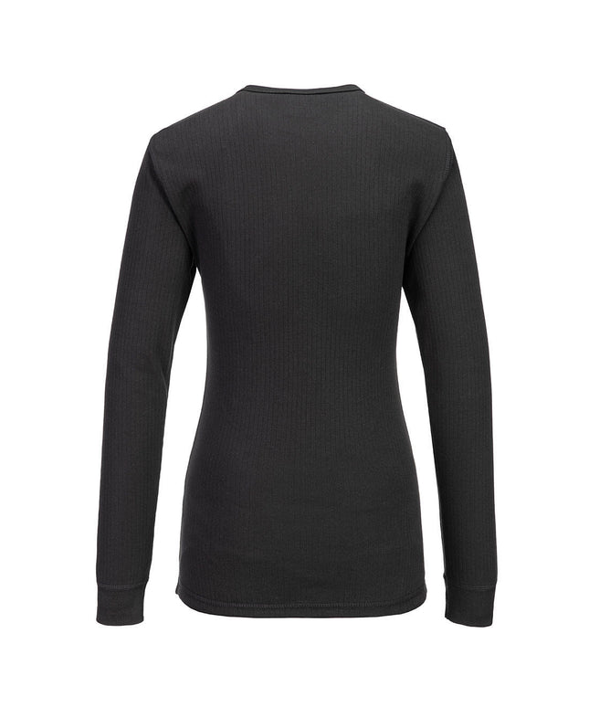 Tricou clasic cu maneca lunga termic dama Portwest B126, 50% poliester, 50% bumbac, 200 gr/mp