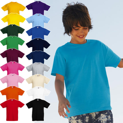 Tricou clasic copii Fruit of the Loom FOL VALUEWEIGHT, 100% bumbac, 165 gr/mp