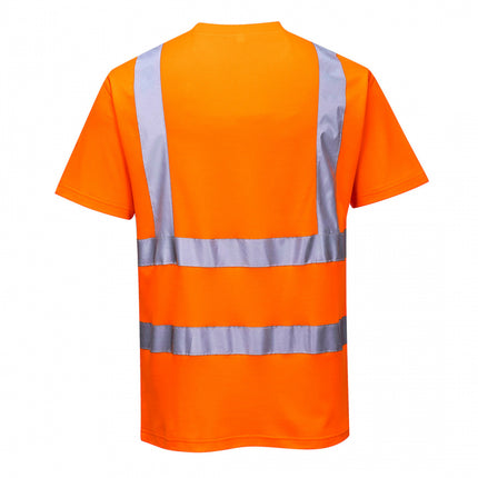Tricou clasic reflectorizant Portwest COTTON CONFORT S170, 55% bumbac, 45% poliester, 175 gr/mp