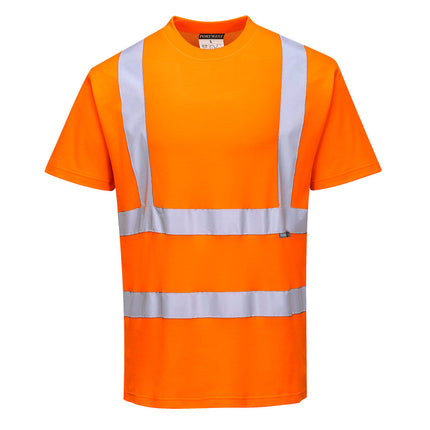 Tricou clasic reflectorizant Portwest COTTON CONFORT S170, 55% bumbac, 45% poliester, 175 gr/mp