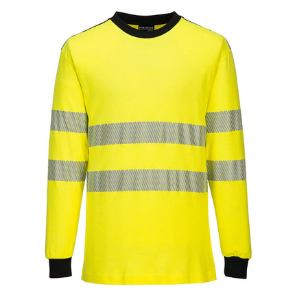 Tricou cu maneca lunga ignifug reflectorizant Portwest FR701, 60% modacrilic, 39% bumbac, 1% fibre carbon 210 gr/mp