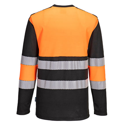 Tricou cu maneca lunga reflectorizant Portwest PW312, 55% bumbac, 45% poliester, 175 gr/mp