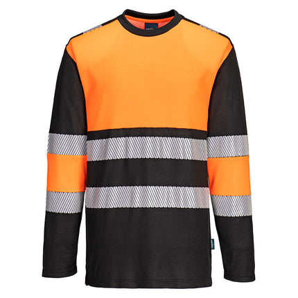 Tricou cu maneca lunga reflectorizant Portwest PW312, 55% bumbac, 45% poliester, 175 gr/mp