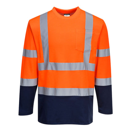 Tricou cu maneca lunga reflectorizant Portwest S280, 55% bumbac, 45% poliester, 175 gr/mp