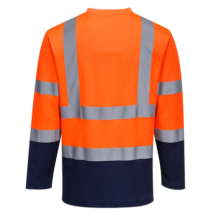 Tricou cu maneca lunga reflectorizant Portwest S280, 55% bumbac, 45% poliester, 175 gr/mp