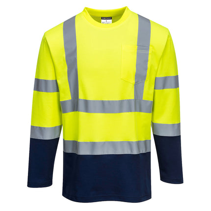 Tricou cu maneca lunga reflectorizant Portwest S280, 55% bumbac, 45% poliester, 175 gr/mp