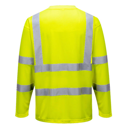 Tricou cu maneca lunga reflectorizant Portwest HIVIS S178, 100% poliester, 150 gr/mp