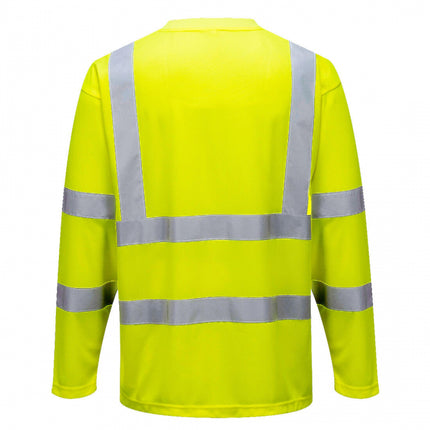 Tricou cu maneca lunga reflectorizant Portwest HIVIS S178, 100% poliester, 150 gr/mp