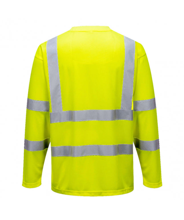 Tricou cu maneca lunga reflectorizant Portwest HIVIS S178, 100% poliester, 150 gr/mp