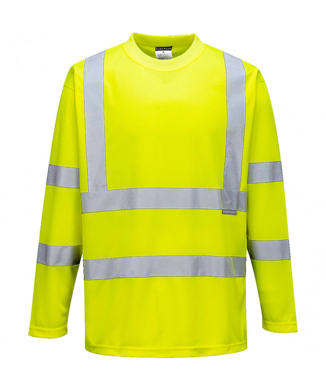 Tricou cu maneca lunga reflectorizant Portwest HIVIS S178, 100% poliester, 150 gr/mp