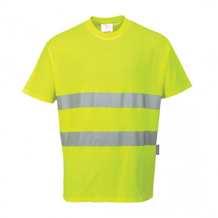 Tricou clasic reflectorizant Portwest BUMBAC CONFORT S172, 55% bumbac, 45% poliester, 175 gr/mp