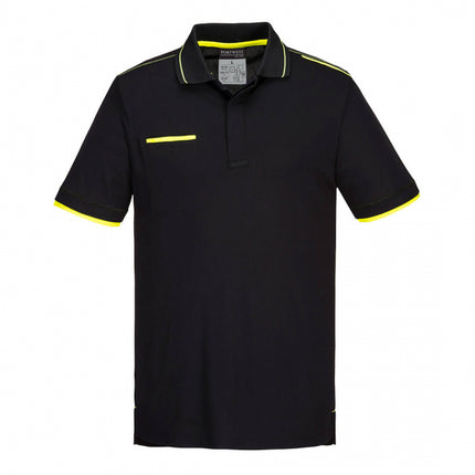 Tricou polo Portwest ECO WX3 S/S T722, 55% vascoza de bambus, 45% tricot din poliester reciclat 210g