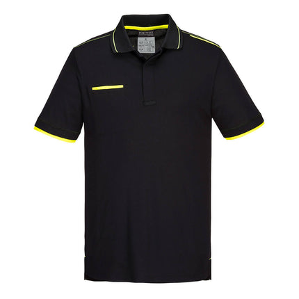 Tricou polo Portwest ECO WX3 S/S T722, 55% vascoza de bambus, 45% tricot din poliester reciclat 210g