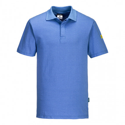 Tricou polo antistatic Portwest AS21 ESD, 96% bumbac, 4% fibra carbon, 195 gr/mp