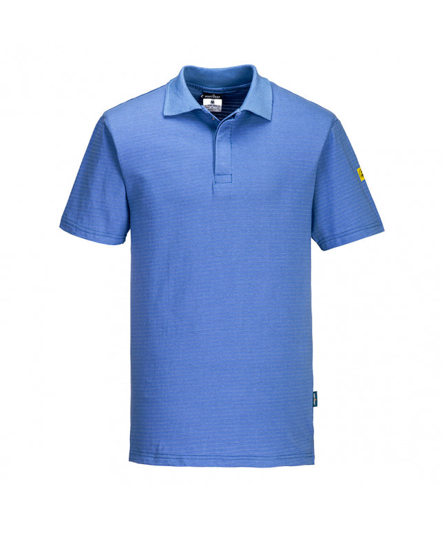 Tricou polo antistatic Portwest AS21 ESD, 96% bumbac, 4% fibra carbon, 195 gr/mp