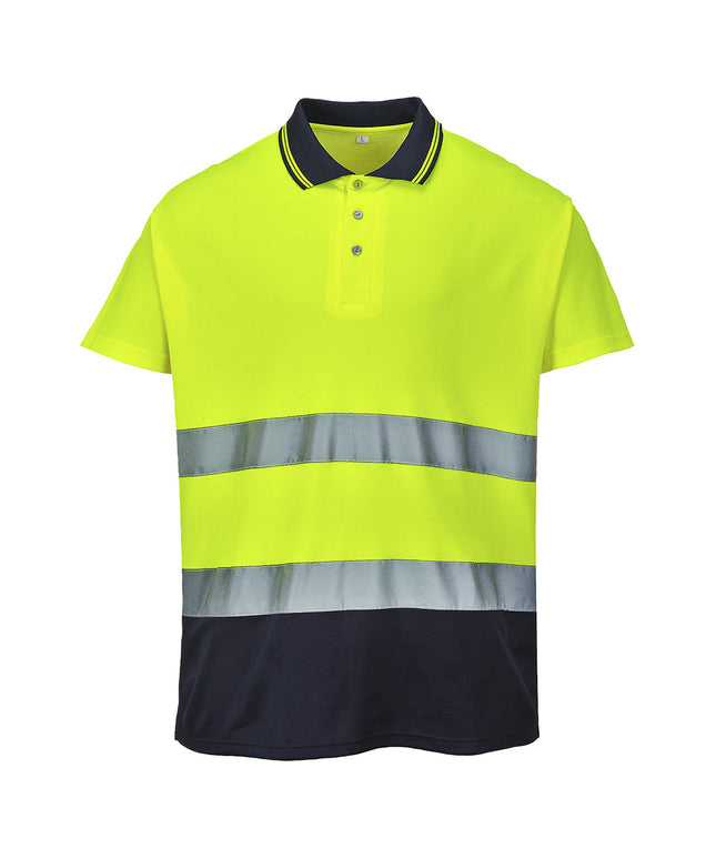 Tricou polo reflectorizant Portwest BUMBAC CONFORT S174, bicolor, 55% bumbac, 45% poliester, 175 gr/mp