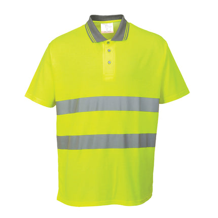 Tricou polo reflectorizant Portwest BUMBAC CONFORT S171, 55% bumbac, 45% poliester, 175 gr/mp