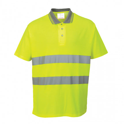 Tricou polo reflectorizant Portwest BUMBAC CONFORT S171, 55% bumbac, 45% poliester, 175 gr/mp