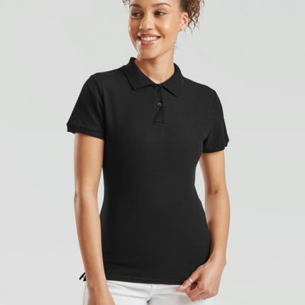 Tricou polo dama Fruit of the Loom FOL PREMIUM, 100% bumbac, 180 gr/mp