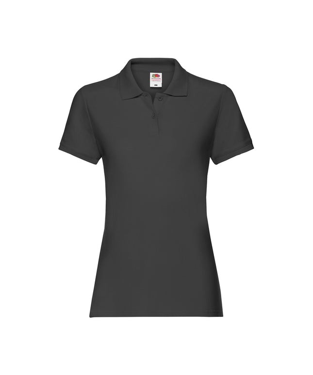 Tricou polo dama Fruit of the Loom FOL PREMIUM, 100% bumbac, 180 gr/mp