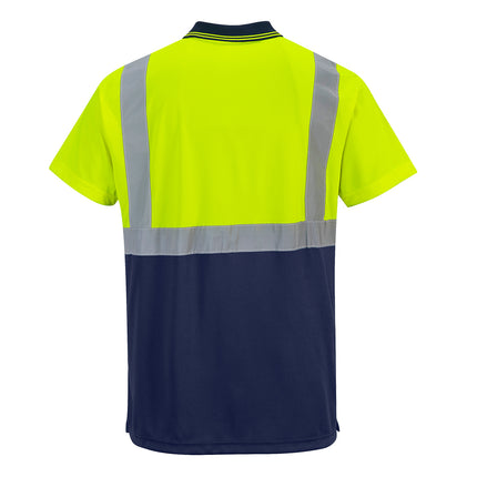Tricou polo reflectorizant Portwest S479, bicolor, 100% poliester, 175 gr/mp