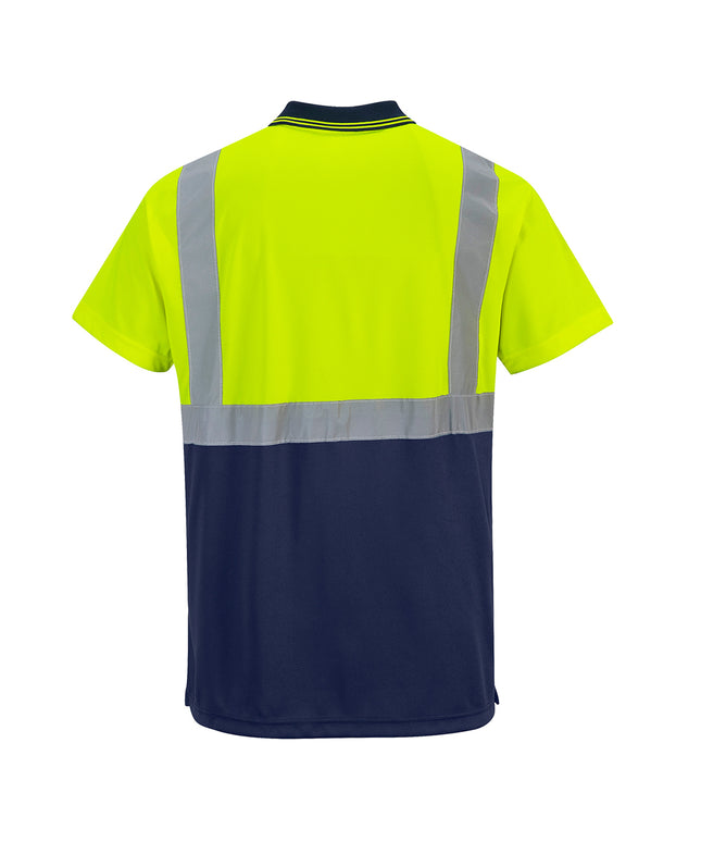 Tricou polo reflectorizant Portwest S479, bicolor, 100% poliester, 175 gr/mp