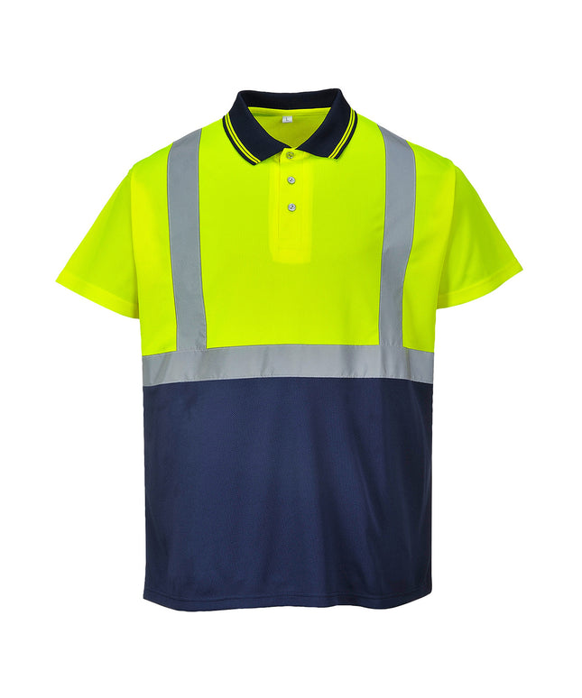 Tricou polo reflectorizant Portwest S479, bicolor, 100% poliester, 175 gr/mp