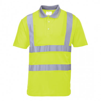 Tricou polo reflectorizant Portwest S477, 100% poliester, 175 gr/mp