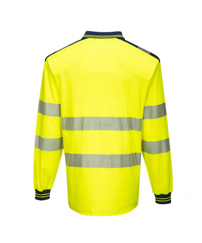 Tricou polo cu maneca lunga Portwest T184 PW3 Hi-Vis, 55% bumbac, 45% poliester, 175 gr/mp
