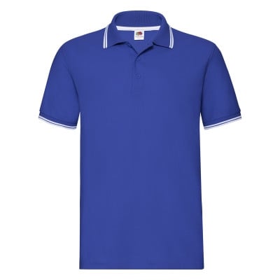 Tricou polo Fruit of the Loom FOL PREMIUM TIPPED, 100% bumbac, 180 gr/mp