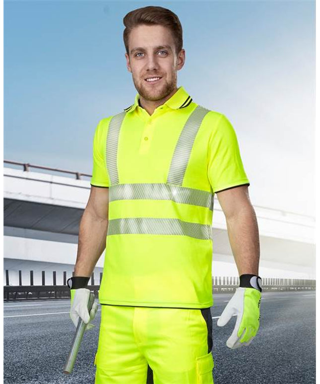 Tricou polo reflectorizant Ardon SIGNAL, bumbac 55% - poliester 45%, 150 gr/mp