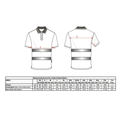 Tricou polo reflectorizant Portwest BUMBAC CONFORT S171, 55% bumbac, 45% poliester, 175 gr/mp