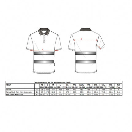 Tricou polo reflectorizant Portwest BUMBAC CONFORT S171, 55% bumbac, 45% poliester, 175 gr/mp