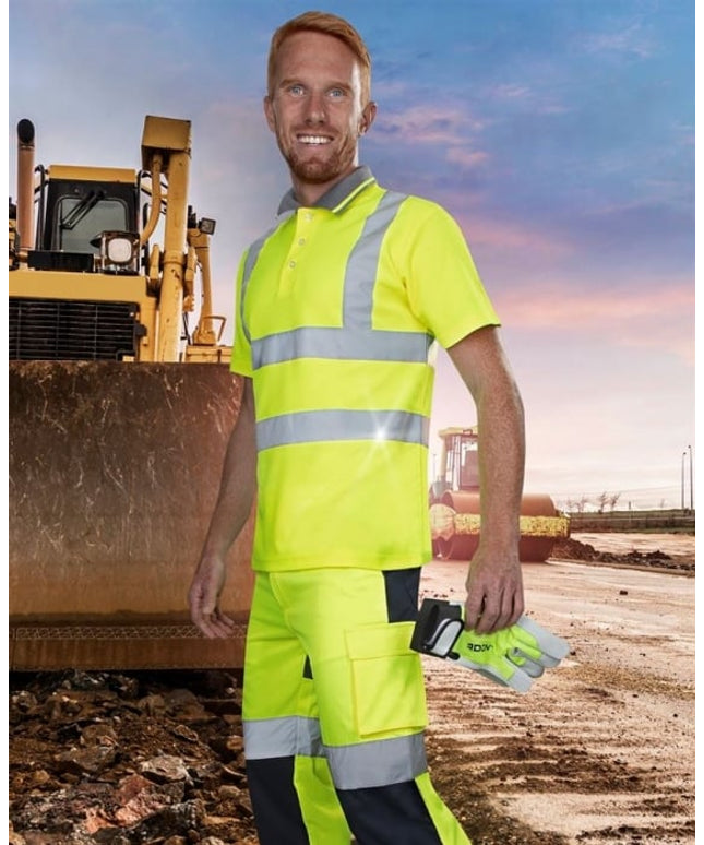 Tricou polo reflectorizant Ardon REF201, bumbac 55/45, 150 gr/mp