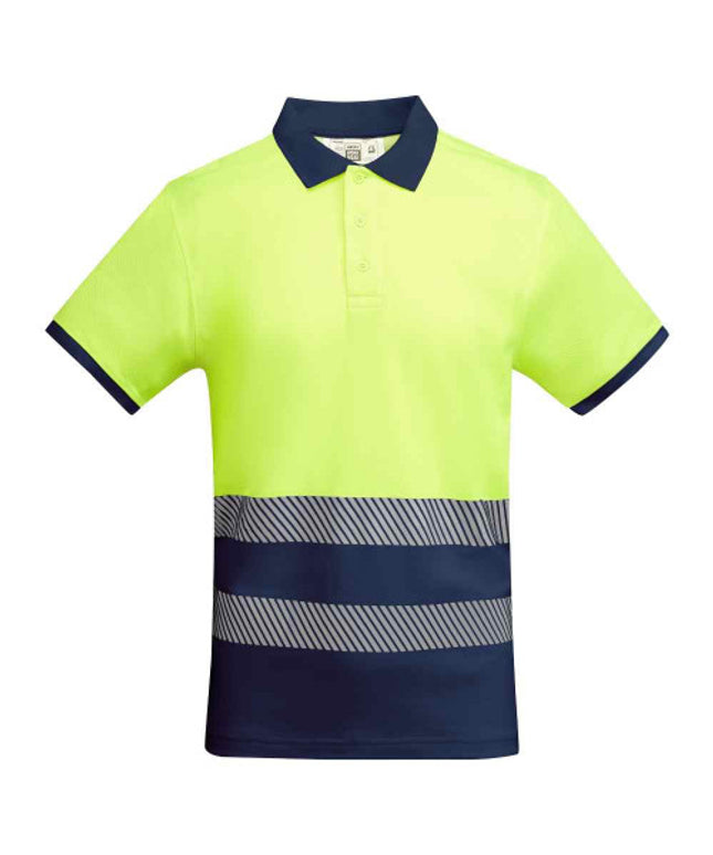 Tricou polo reflectorizant Roly ATRIO, 55% bumbac, 45% poliester, 170 gr/mp