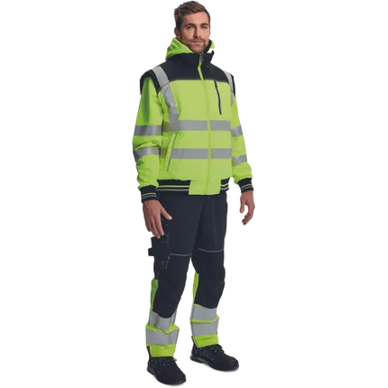 Vesta de lucru cu benzi reflectorizante Cerva KNOXFIELD HVPS, 100% poliester, 260 gr/mp